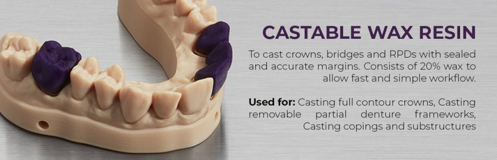 Castable wax resin