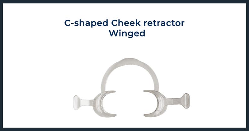 C shaped cheek retractor winged
