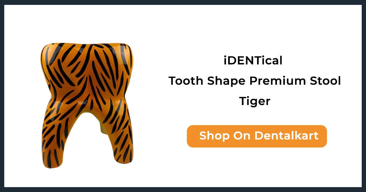 iDENTical Tooth Shape Premium Stool Tiger