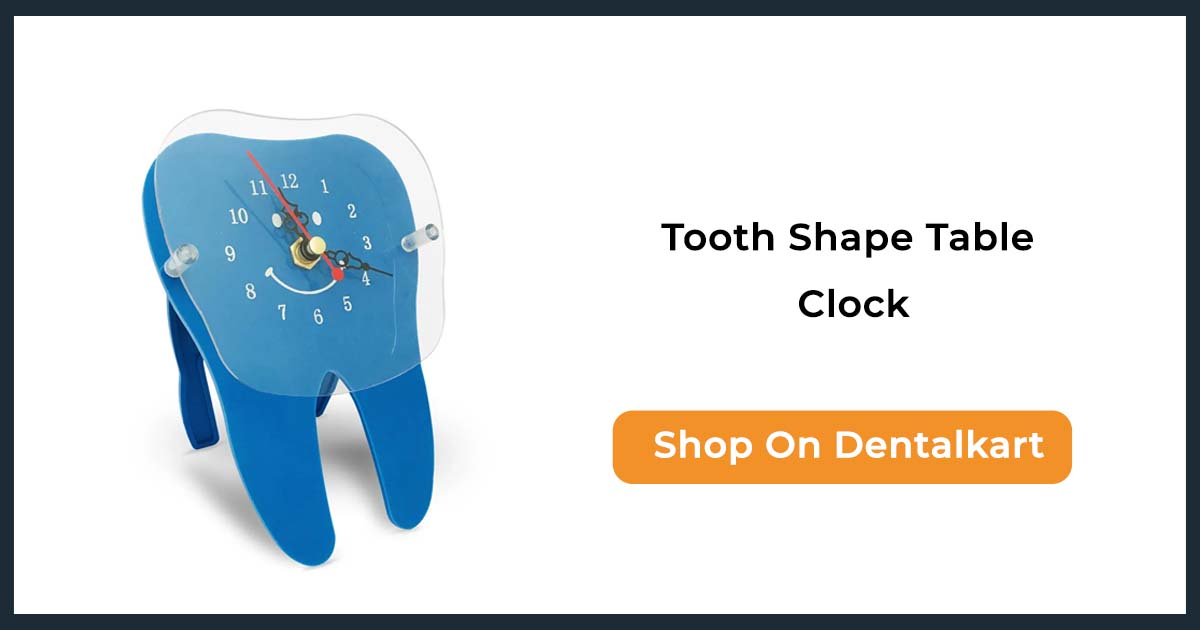 Tooth Shape Table Clock