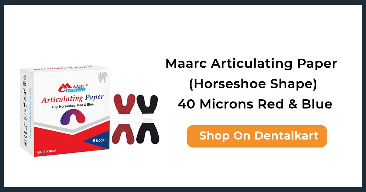 Maarc Articulating Paper (Horseshoe Shape) 40 Microns Red & Blue