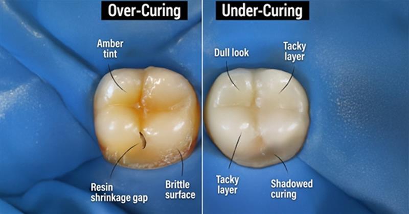 over and under curing the adhesive layer