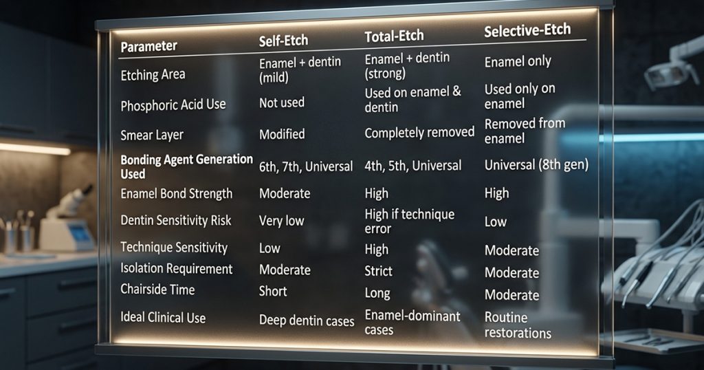 comparison of etching techinques