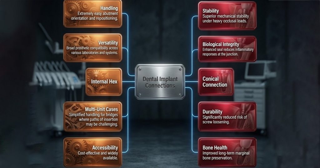 advantages of dental implant connections